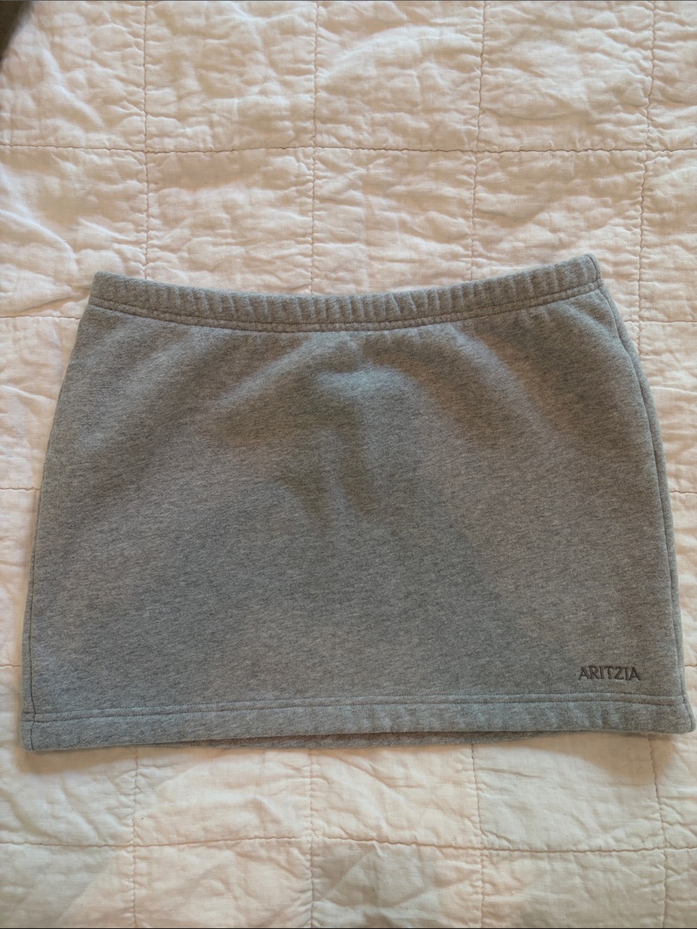 Aritzia Heather Gray Knit Mini Skirt